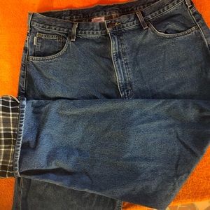 Flannel lined Carhartt jeans